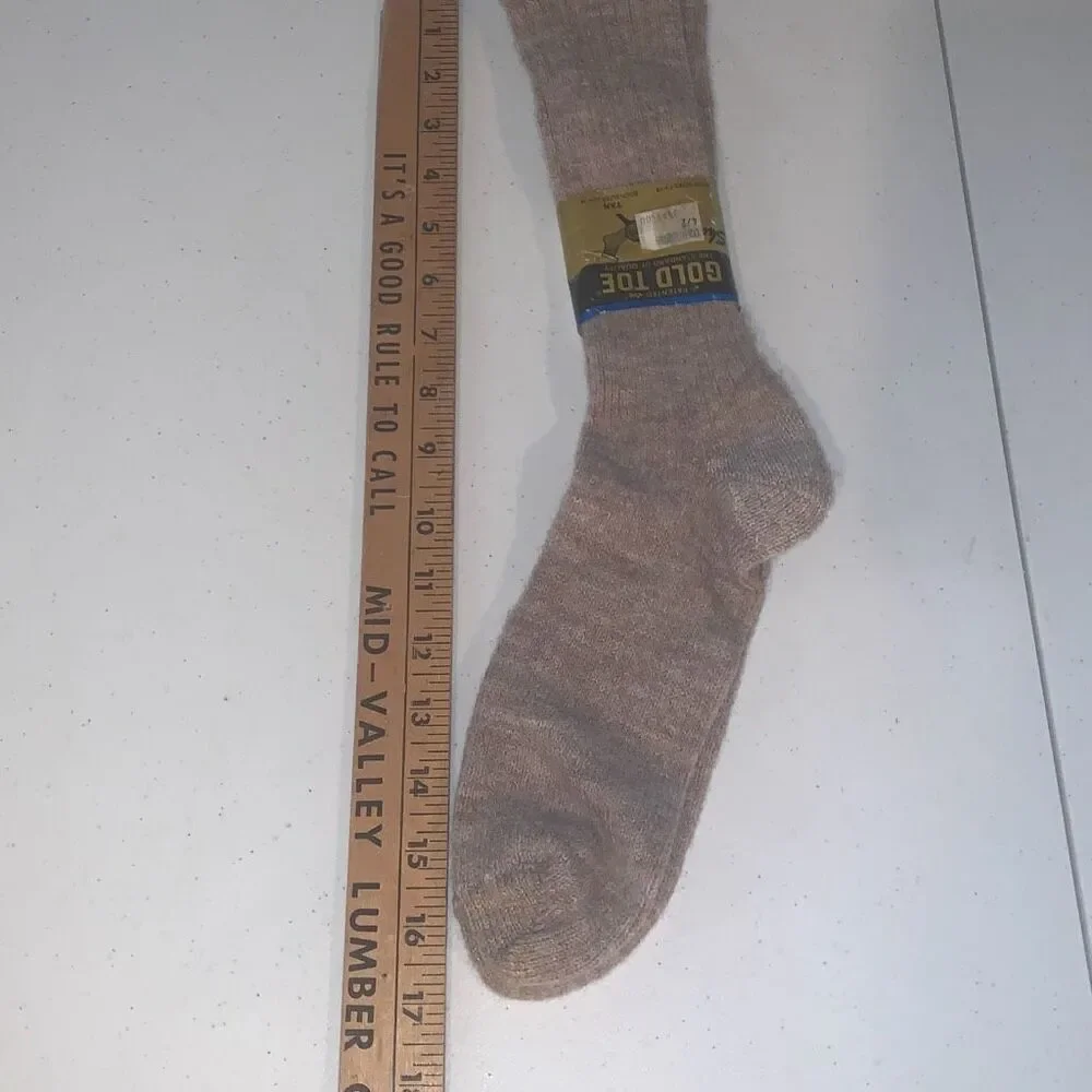 NWT‎ Vintage Tan Gold Toe Women’s Ribbed Socks 7.5-13
